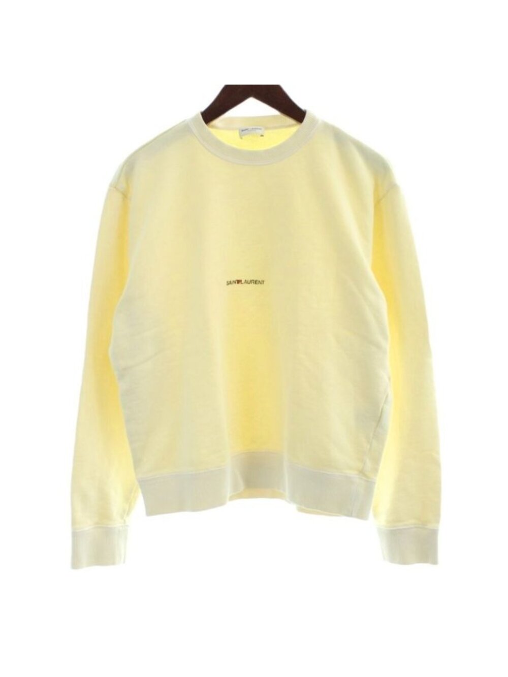 Saint Laurent Paris Sweatshirt M Ivory Logo Crewneck 17 Yb2 Ye7440 pp - Picture 2 of 9